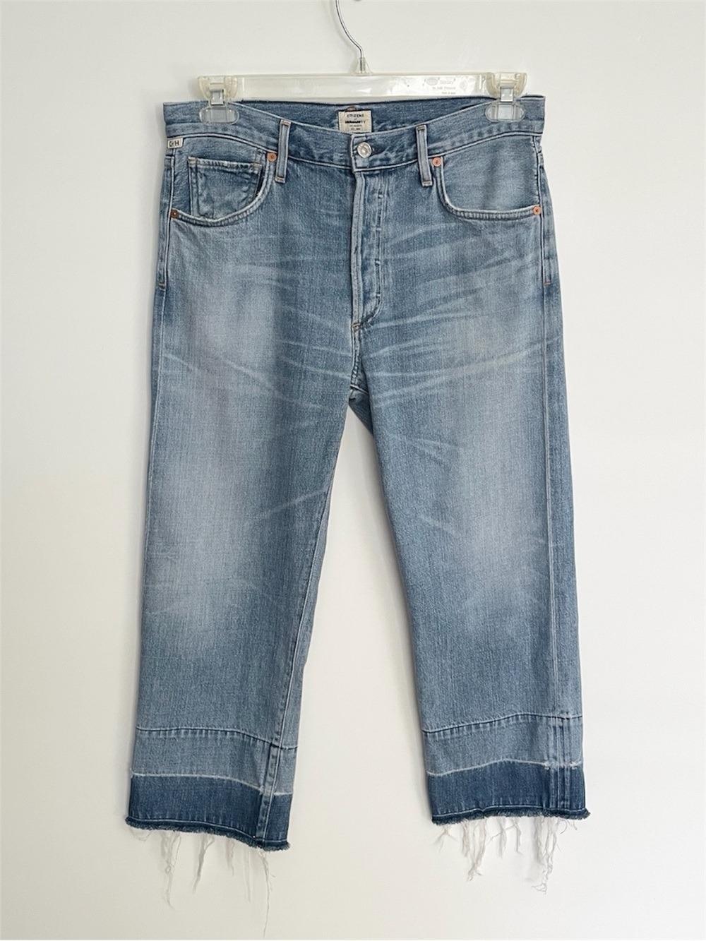Citizens Of Humanity Premium Vintage Cora Crop Relaxed Undone hem Jeans Size 29